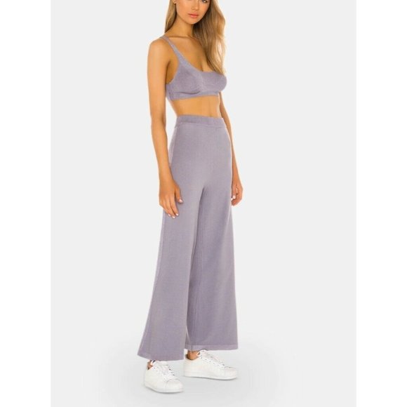 Free People Show Off Pewter Blue Pants Active Wear Sport XS NWT $128
